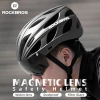 rockbros bicycle helmet men women integrally molded sports riding cycling helmet mountain mtb road bike helmet with goggles