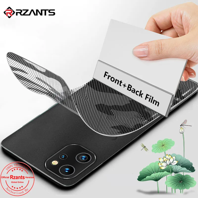 

Rzants Front Back Film For UMIDIGI A13 Pro Screen Protector Full Cover Camouflage Soft Hydrogel Film