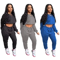 zh8572 womens casual two piece set 2022 spring and autumn fashion solid color deep v strap trousers sports suit women
