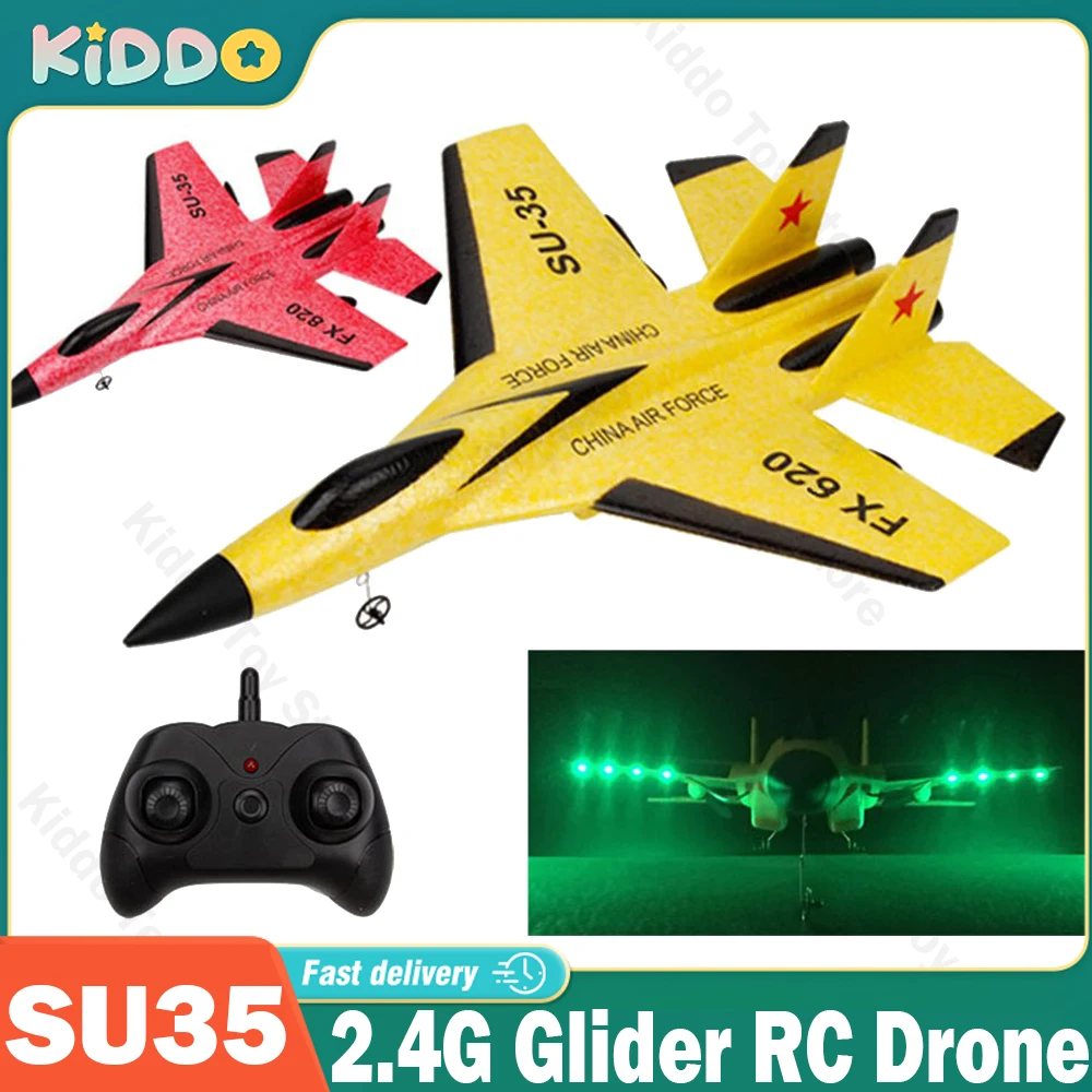 

Glider RC drone SU35 Fixed Wing Airplane Hand Throwing Foam Dron 2.4G Electric Outdoor RC Plane Toys for Boys 2CH Birthday Gifts