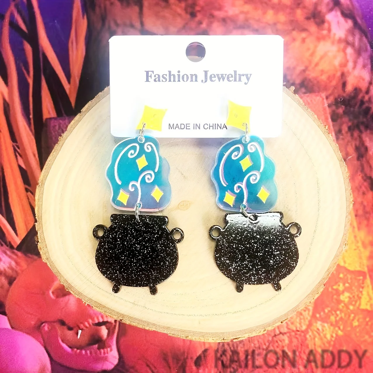 Женские серьги-кольца на Хэллоуин большие серьги-гвоздики с подвесками