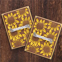 sunflower background rectangle metal cutting dies scrapbooking album paper cards decorative crafts embossing die cuts
