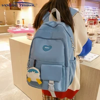 nylon waterproof women backpack trendy large capacity school bag for girls multiple pockets travel backbags student bookbags