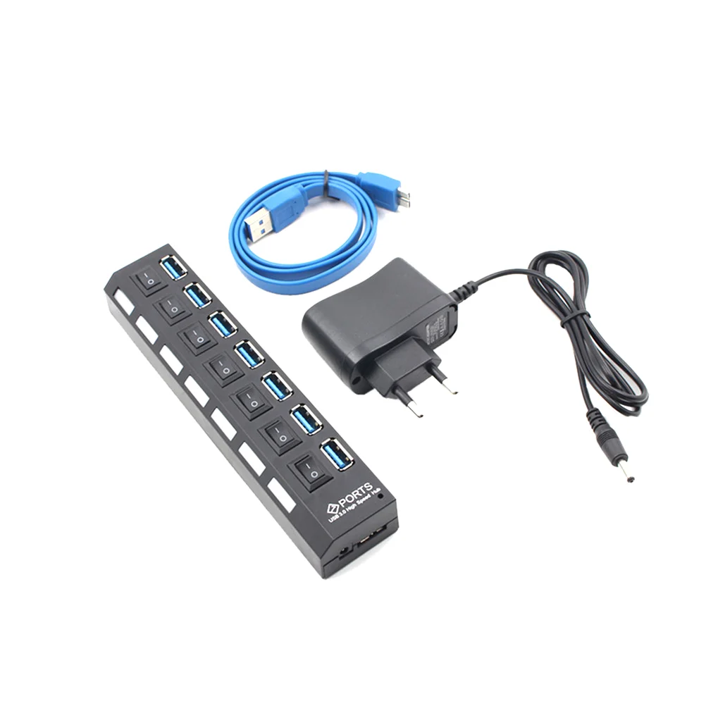 

7 -Port Phone Charger Data Transfer Ports Splitter Charging Station USB 30 Hub
