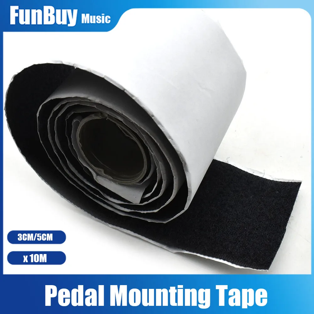 

10M Guitar Pedal Mounting Tape Power Grip Electric Guitar Pedalboard Magic Sticker Tape 3/5CM Hook Loop Guitar Accessories