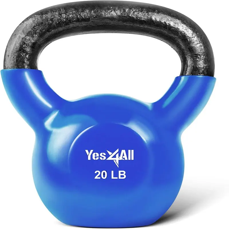 

Vinyl Coated Kettlebell Great for Full Body Workout, 20 Lbs.