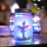 ZK30 LEDs Fairy Light Solar For Mason Jar Lid Insert Color Changing Garden Decor Christmas Lights Outdoor Wedding Decor