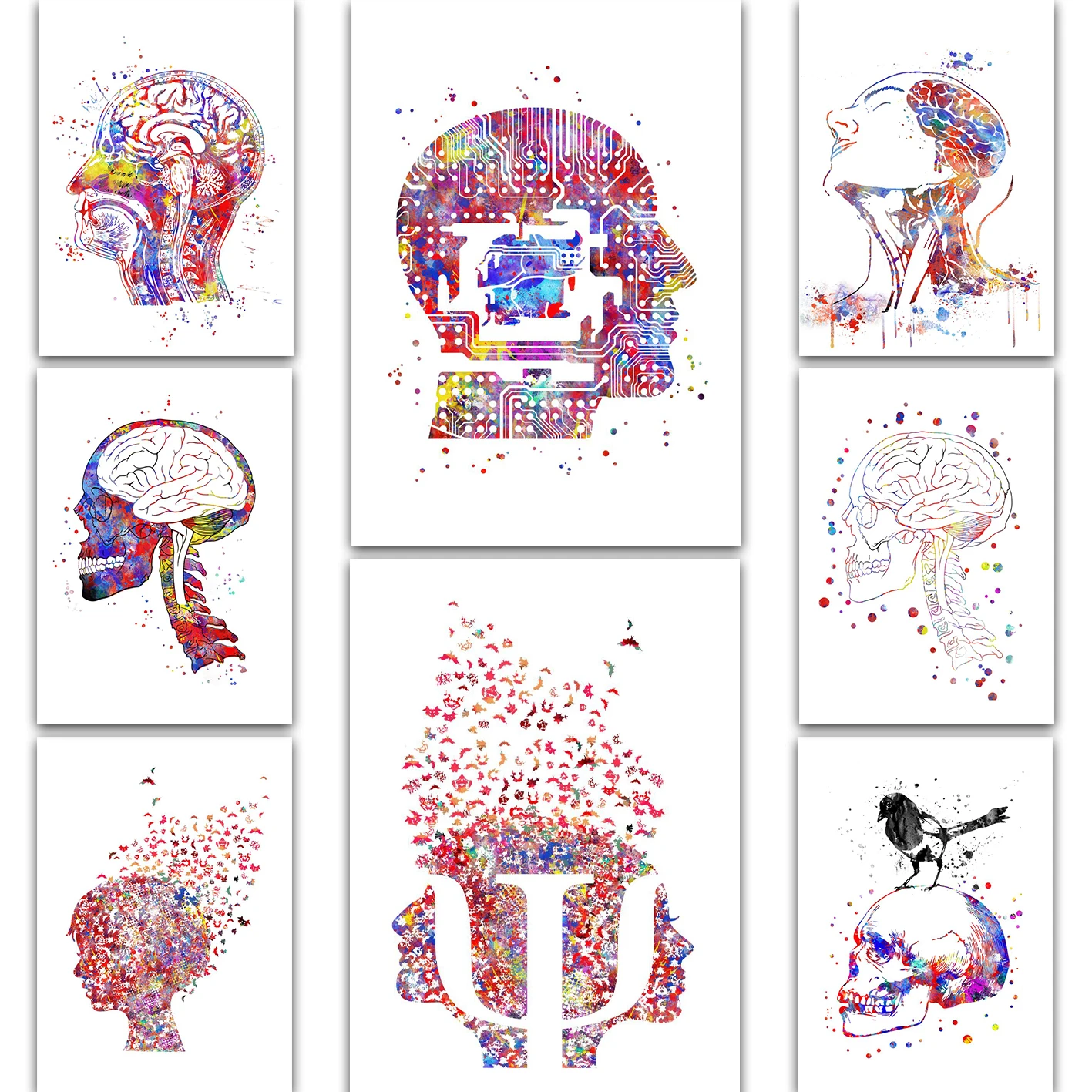 Художественный постер на холсте с эффектом акварели |