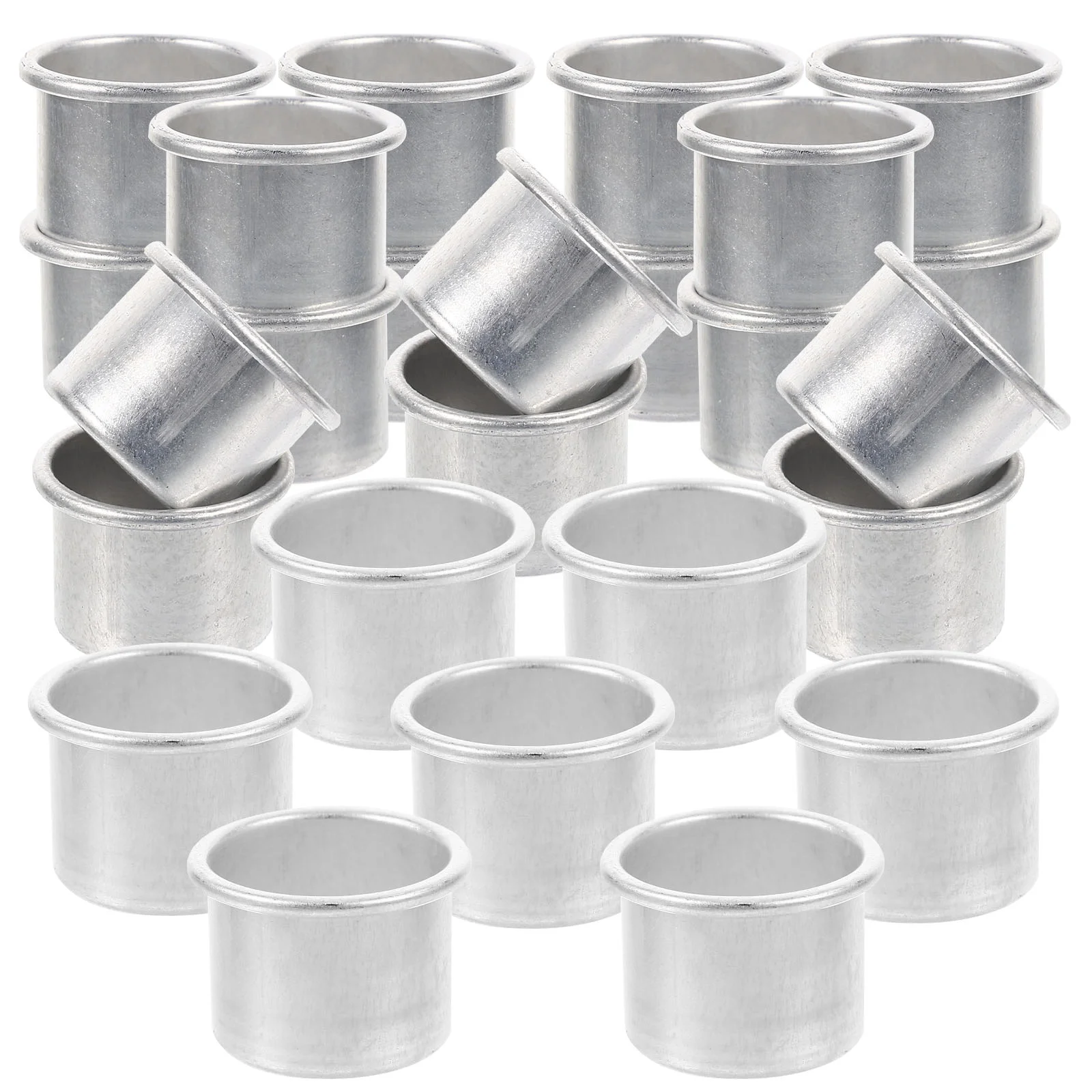 

50Pcs Metal Inserts Candlestick Holder Cup Aluminum Metal Cups Accessories