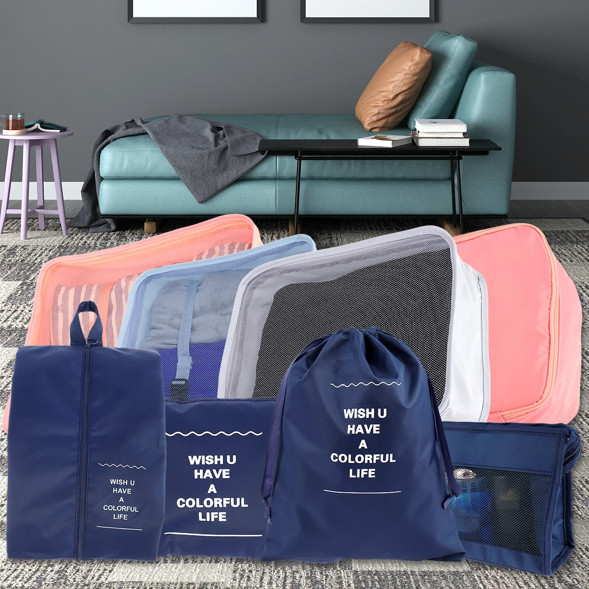 

8 шт., водонепроницаемые Органайзеры для багажа