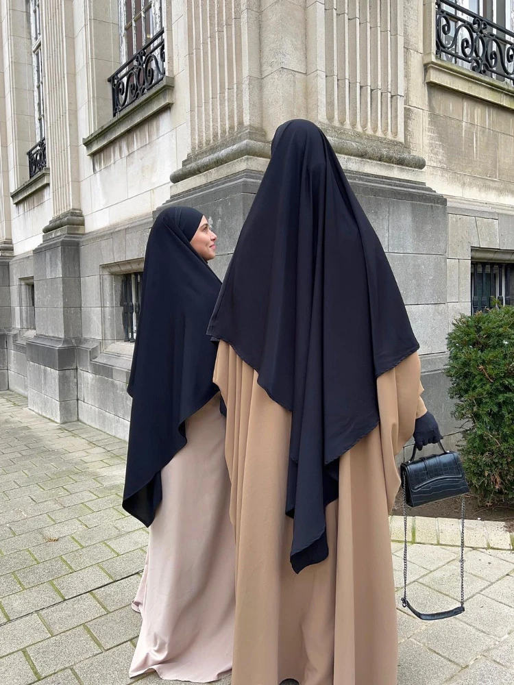 Eid Prayer Garment Hijab Long Khimar Ramdan Muslim Long Headcarf Women One Piece Jilbab Jubha Islamic Hijabs Musulman Dejellab