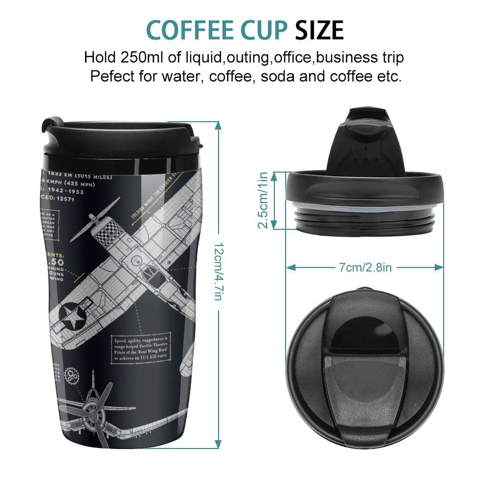 Новая дорожная кофейная кружка F4U Corsair чашка чашки для эспрессо кофейные чаши на