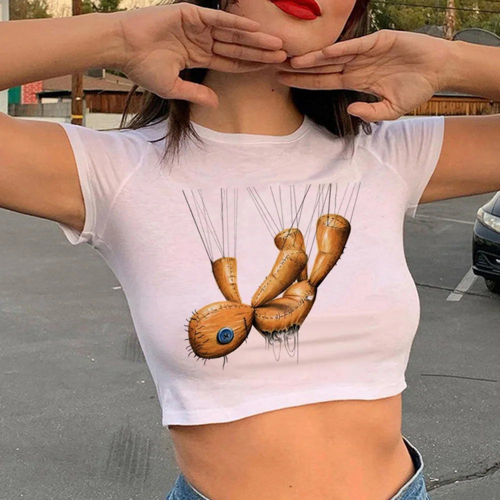 Кроп-топ Korn 2000s в стиле хиппи кавайная уличная одежда кибер y2k для девочек