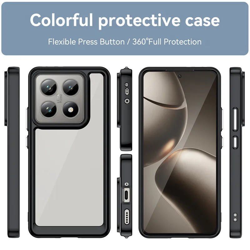 Чехол для Xiaomi 14T Pro чехол Прозрачный бампер из поликарбоната противоударный