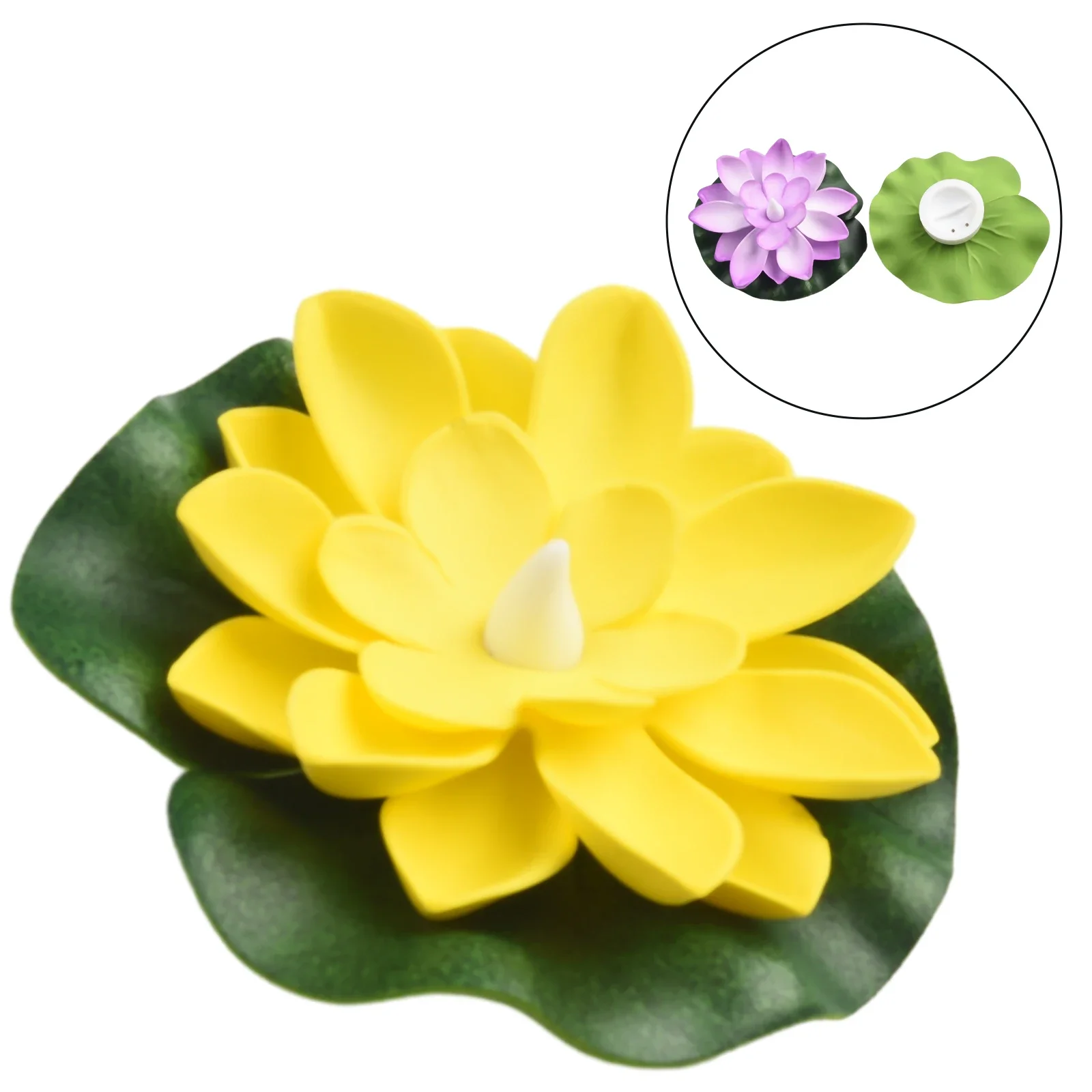 6 шт. искусственный свет светодиодный поддельный водный лилия листья лотоса