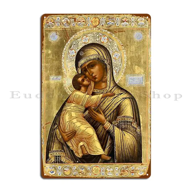 

Металлическая табличка Mary And Jesus Icon