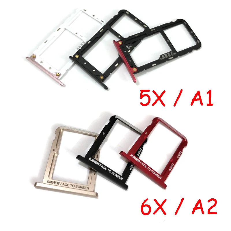 Лоток для Sim-карты Xiaomi Mi A1 A2 5X 6X 10 шт. лоток SIM-карты держатель слота Запасная часть |