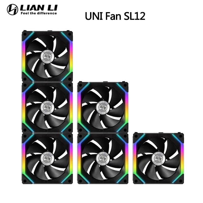 Комплект кулера LIANLI SL120 UNI, 12/14 см, чехол FAN PWM,ARGB модульный вентилятор с беспроводной маргариткой, охлаждение без помех, L-соединение UNI Hub