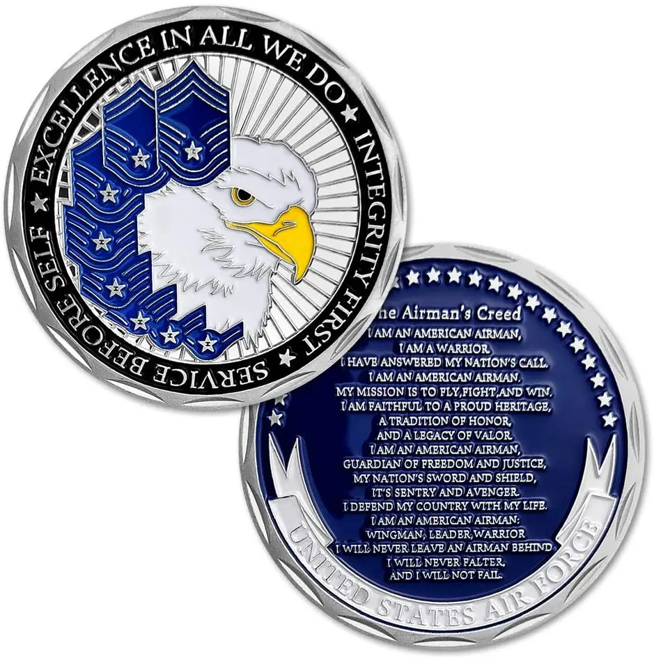 

American Eagle United States Air Force Airman's Value Creed Military Challenge Coin Collection