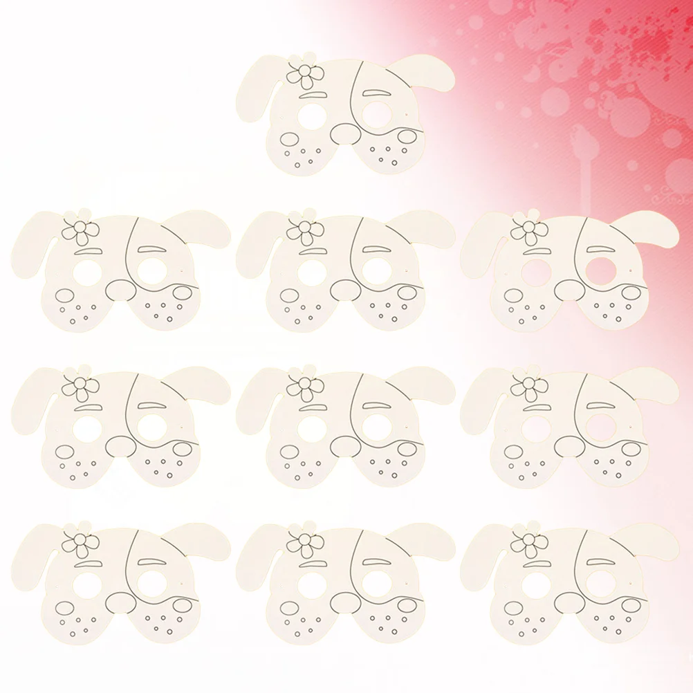 10 шт. маска DIY бумага пустая живопись рисунок мультфильм раскраска белые граффити