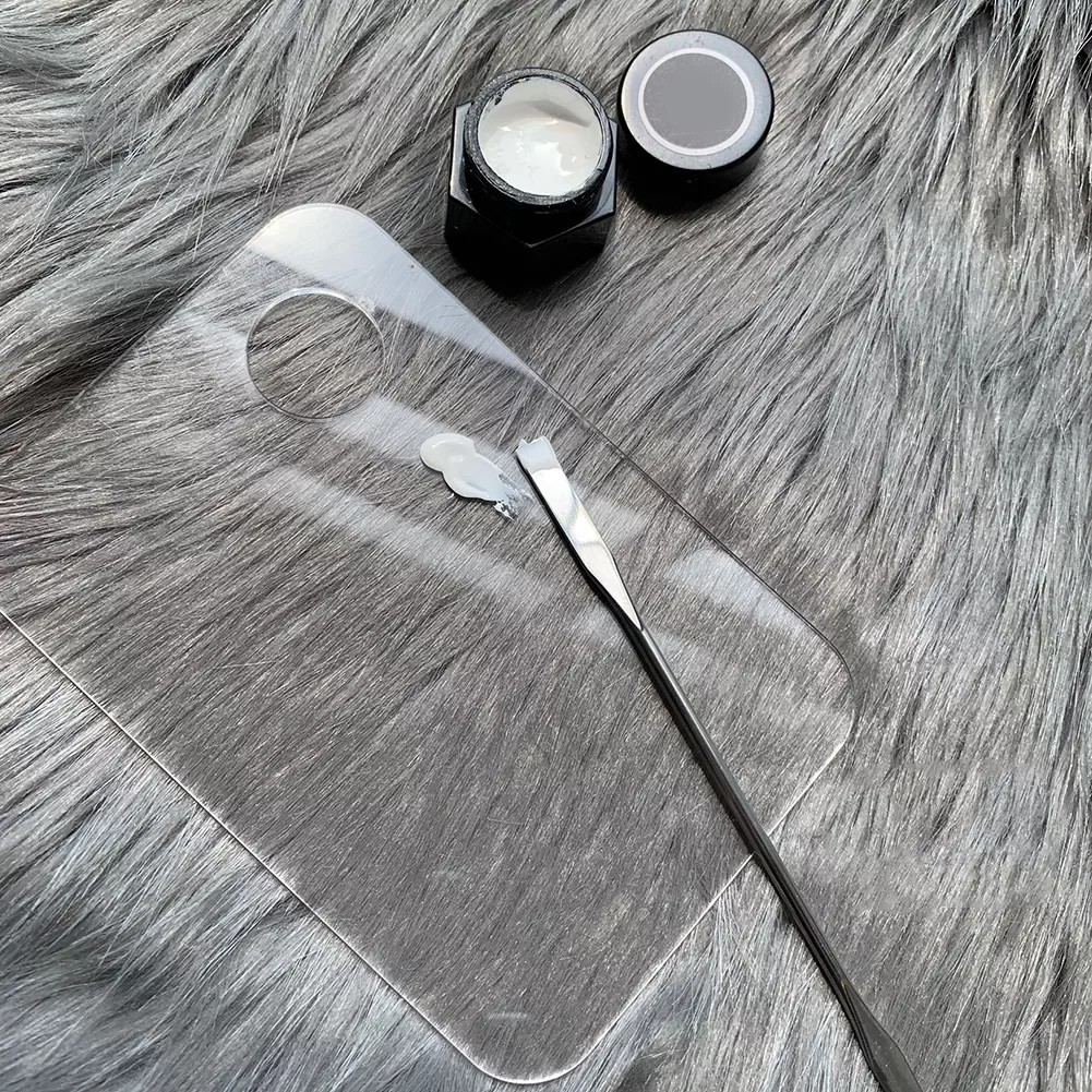 

Transparent Makeup Palette Polish Gel Watercolor Oil Painting Mixer with Spatula Nail Art Salon Maicure Tools