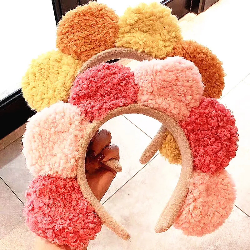 

New Fashion Hairband Party Decoration Color Plush Sunflower Headband Photo Props Cute Sweet Makeup Hair Parties Accessories