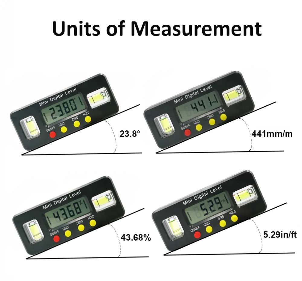 

360 Degree 100mm Digital Protractor Magnetic Level Ruler Measuring Tool Inclination Angle Meter Mini Electronic Level Meter