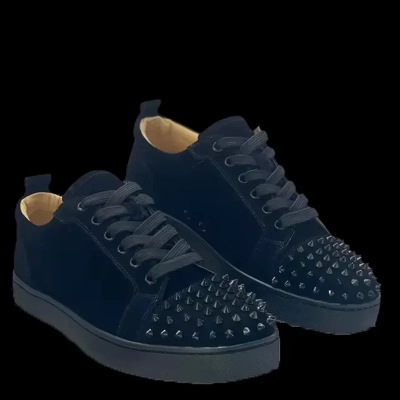 Дизайнерские роскошные низкие туфли с красной подошвой для мужчин Кроссовки