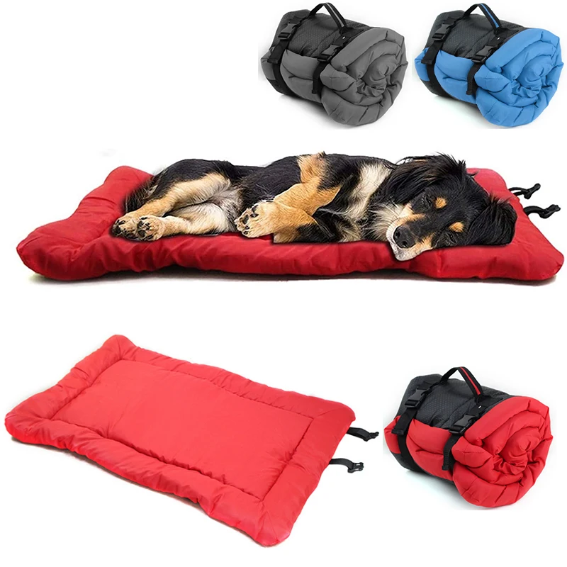 

Roll Sleeping Dog Pad Dog Large And Soft Outdoor Mat Waterproof Portable Camping Bed Anti-slip For Pets Warm Bed Travel Car Sofa