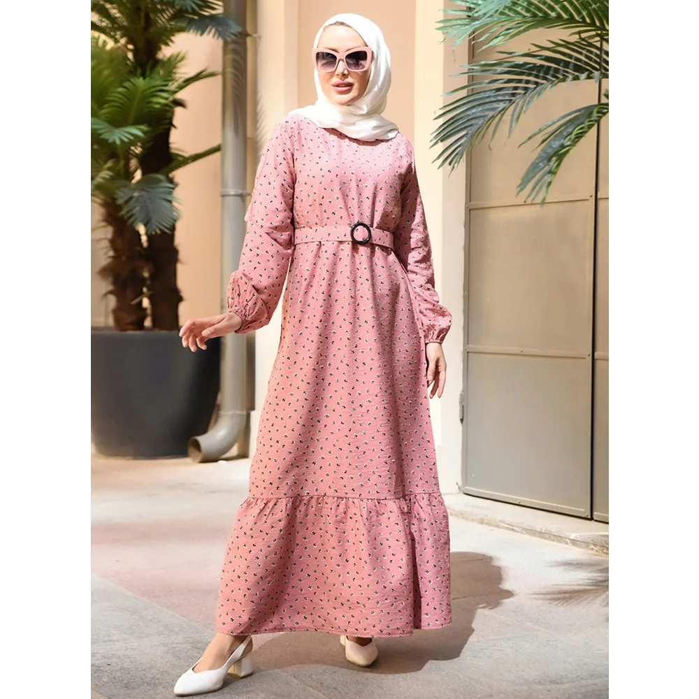 

Платье Dorlie с рисунком и оборками, темно-розовое платье Dorlie