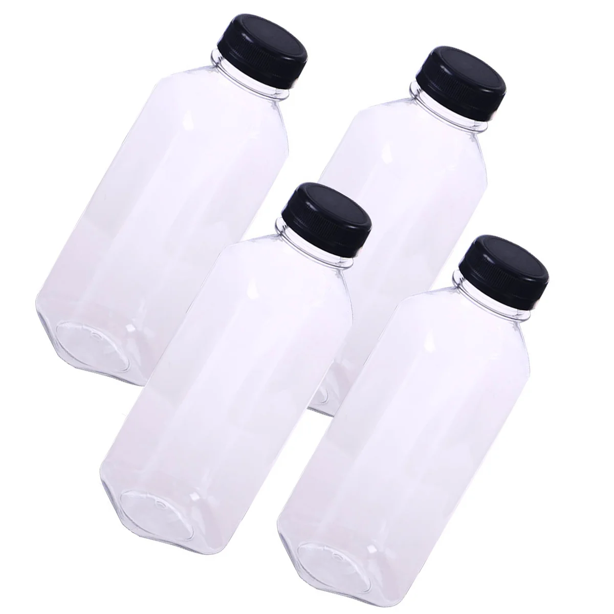 

Bottles Storage Bottle Empty Caps Water Mini Reusable Plastic Juicing Lids Containers Pet Jars Favor Drink Fridge 8Oz Container