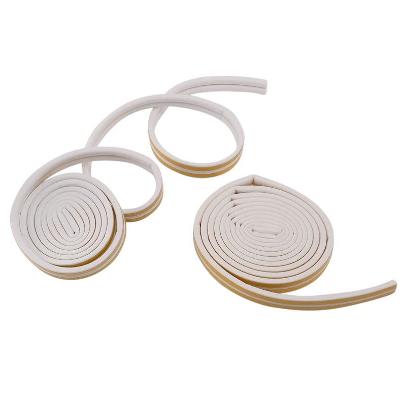 

2Pcs 5M D Self-Adhesive Foam Sealing Strip Sponge Wooden Door Soundproof Anti-Collision Strip