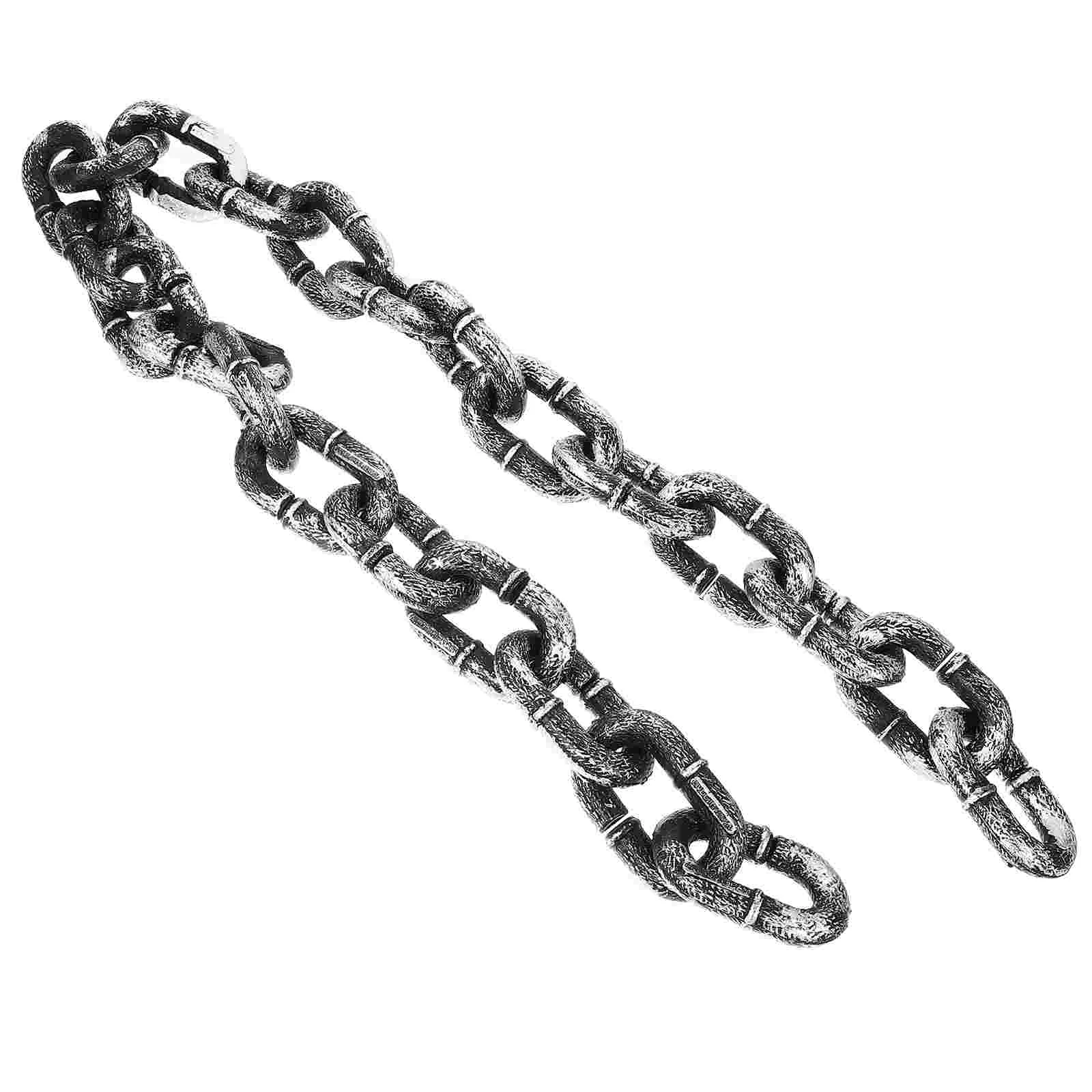 

1M Halloween Simulation Chain Party Layout Decor Plastic Barrier Chain Halloween Performance Stage Props Costume Stage Props