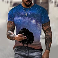 starry sky 3d print t shirt streetwear oversized harajuku t shirt men ladies casual kids free shipping