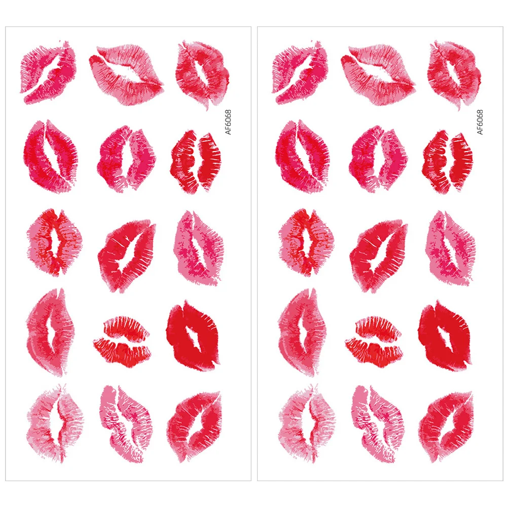 

Wall Decal Valentine Adhesive Sticker Diy Lip Party Lips Decor Stickers Redfestive Sticky Day Trendy Self Clings Removable