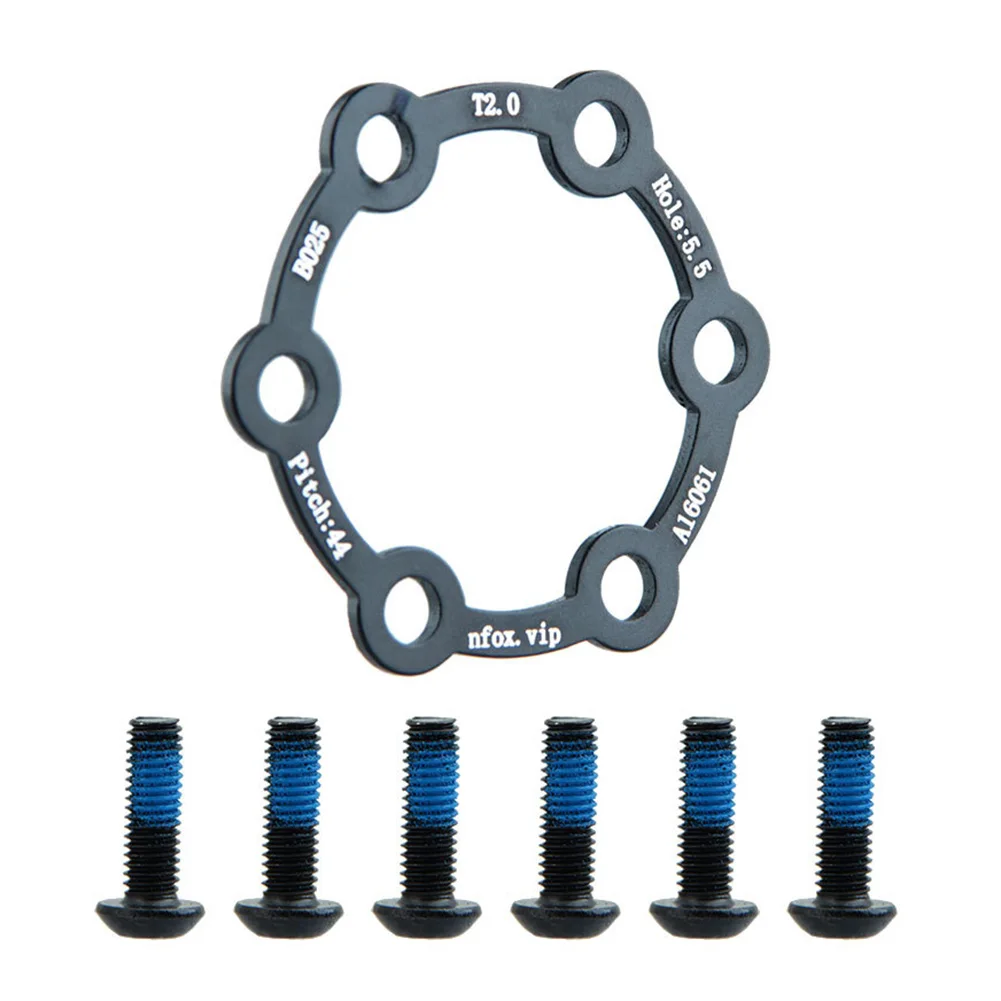 

Electric Scooter Brake Disc Bicycle Disc 6-Hole Hub Brake Disc Gasket Heightening Pad With Screws Flower Drum Heightening Pad