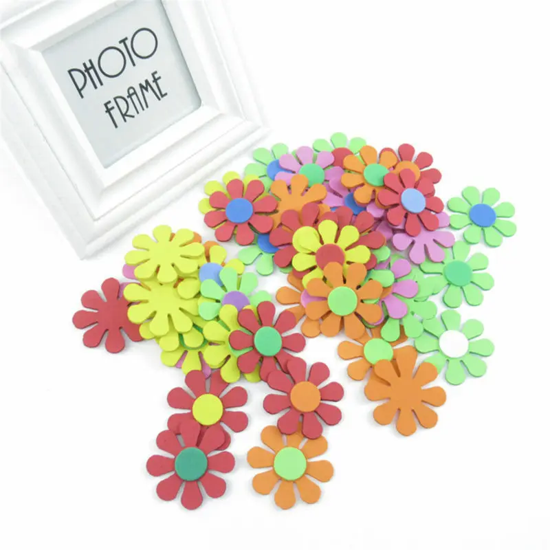 

50 цветов, смешанные декоративные детские украшения из пены для скрапбукинга