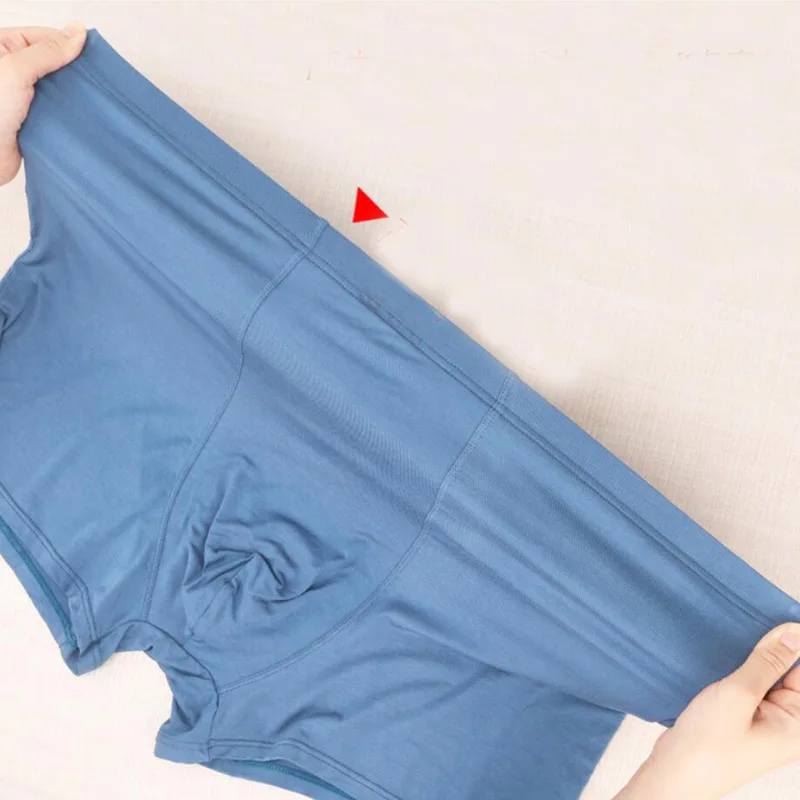 Фото 4 шт. мужские трусы из модала, свободные мужские боксеры 13XL, 210 кг, 8XL, 9XL, 10XL, 11XL, 12XL, большие размеры, на талии 185 см, однотонные удобные трусы №3