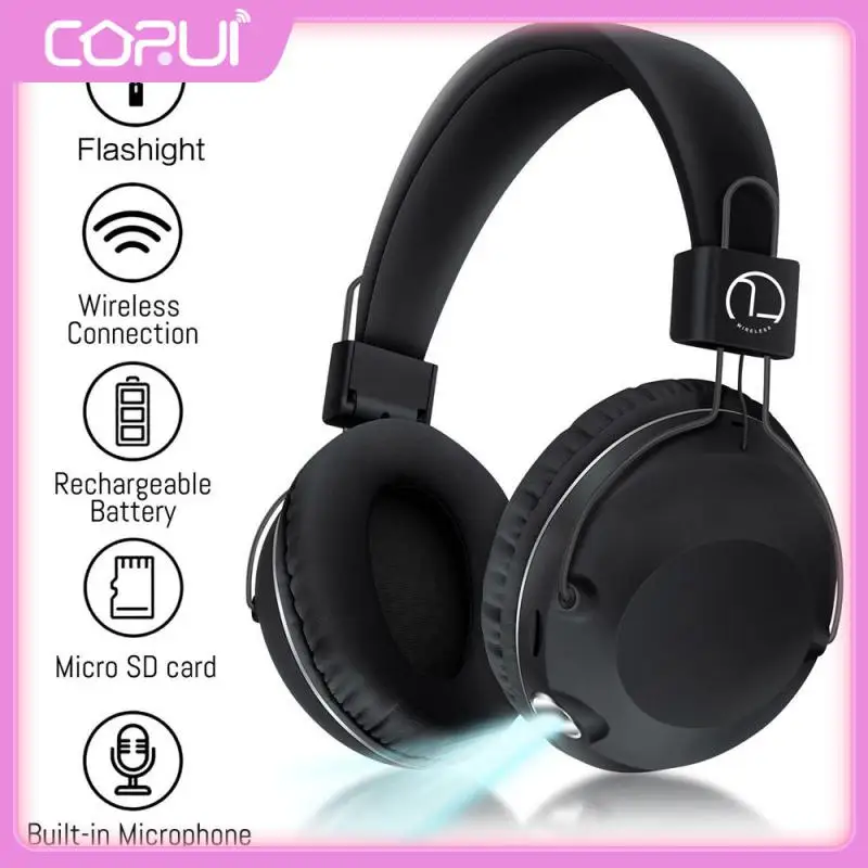 

Headworn Design Headset Bass Shock Wireless Music Headset Compatible Version 5.3 Wireless Headset Adjustable Size
