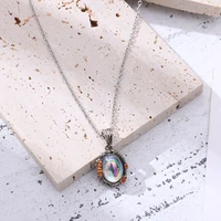 vintage pendant necklace natural stone pendants choker for women girls fashion jewelry young lady daily accessories neck chain