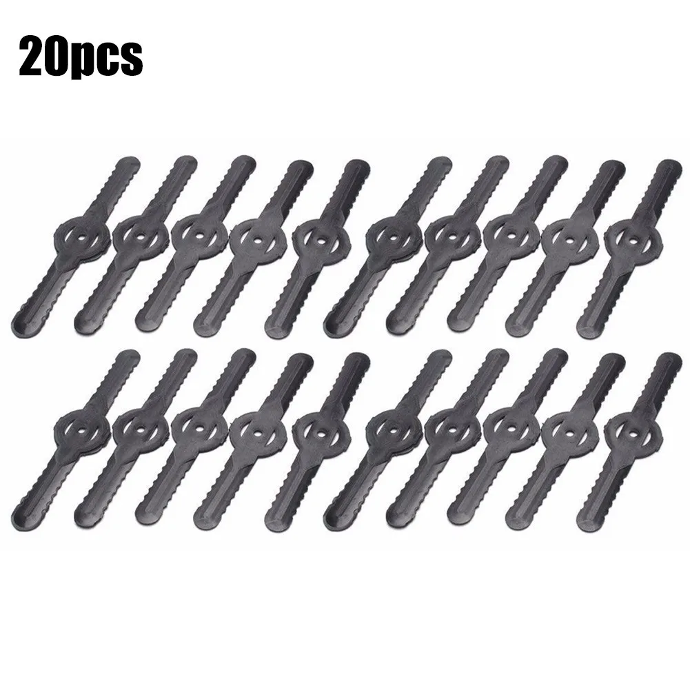 

20PCS Plastic Cutter Blades For Electric Cordless Grass Trimmer Knives Strimmer Accessories Parkside Garden Power Tool Parts