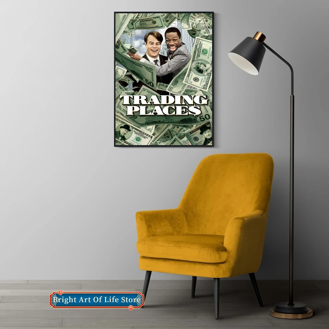 Классический кинопостер Торговые места (1983) Обложка со звездами фотопечать на