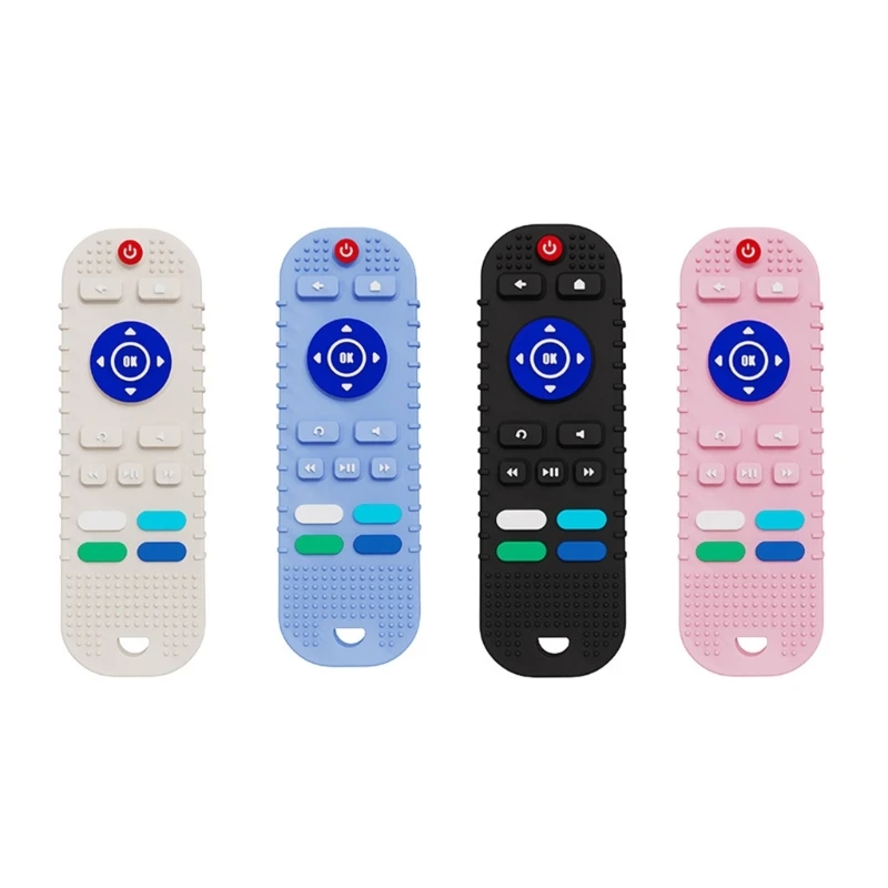 

Upgraded Remote Control Shape Teething Toy Boys Girls Baby Chew Toy Relief Baby Teething Gum Discomfort Portable Teether