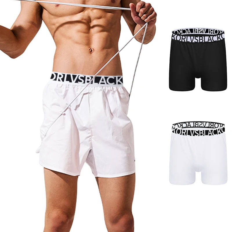 

ORLVS Summer Thin Pajamas Trendy Sexy Cotton Fabric Outer Shorts Loose Comfortable Breathable Men's Casual Pants Underwear