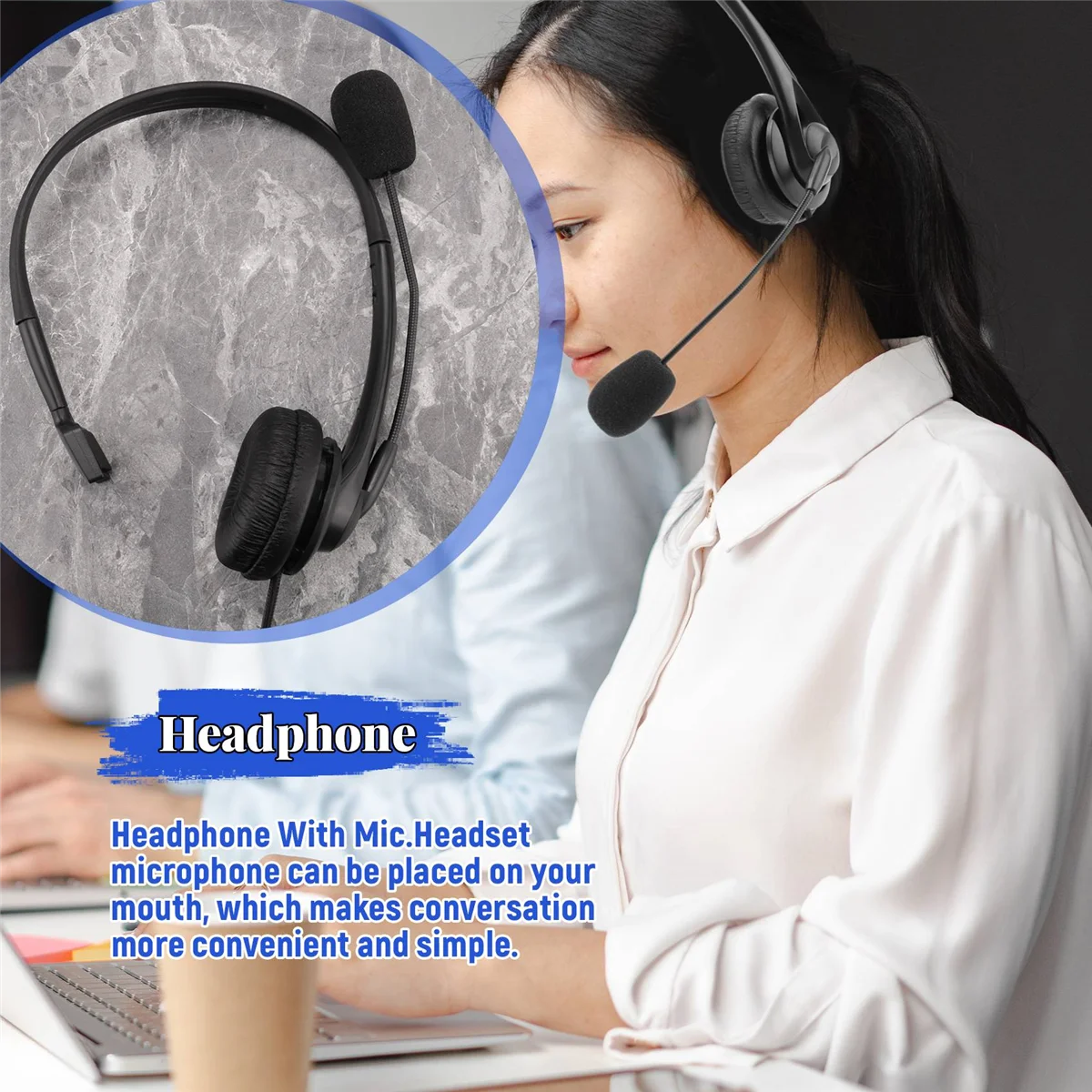 2-контактная микрофонная гарнитура PTT для KENWOOD RETEVIS BAOFENG UV5R 5R/888S