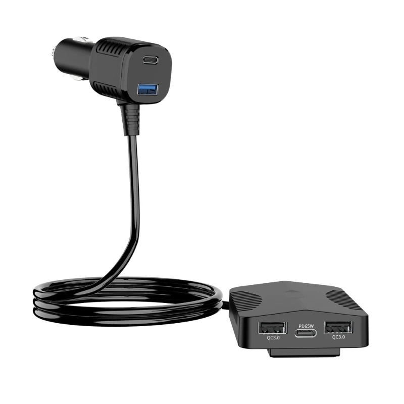 

65W PD 5 Port USB Type C Quick Charging QC3.0 Vehicles Charger C9 Car Charger