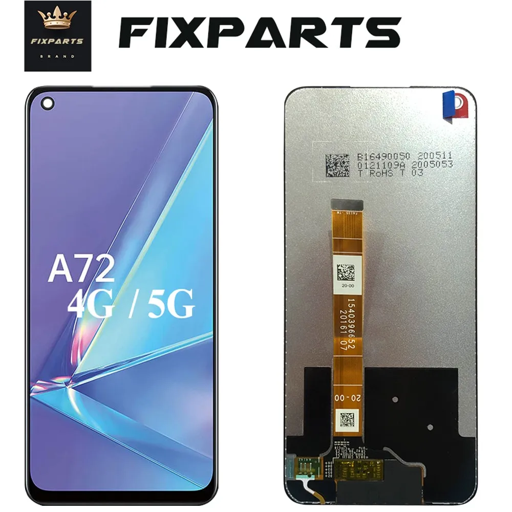 

Display For Oppo A72 5G LCD PDYM20 PDYT20 Display Touch Screen Digitizer Assembly Replacement For Oppo A72 LCD CPH2067 Screen