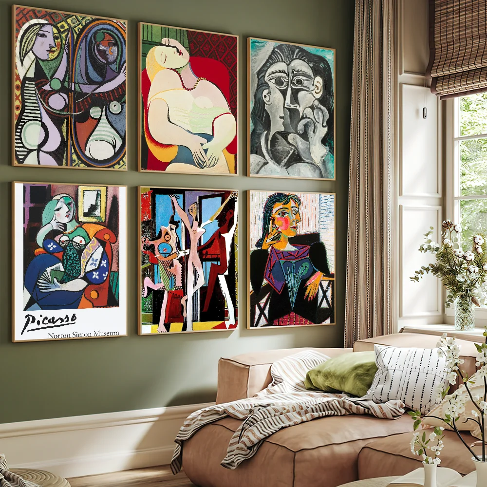 Художник П-Пикассо Девушка перед зеркалом Плакат Абстрактное искусство