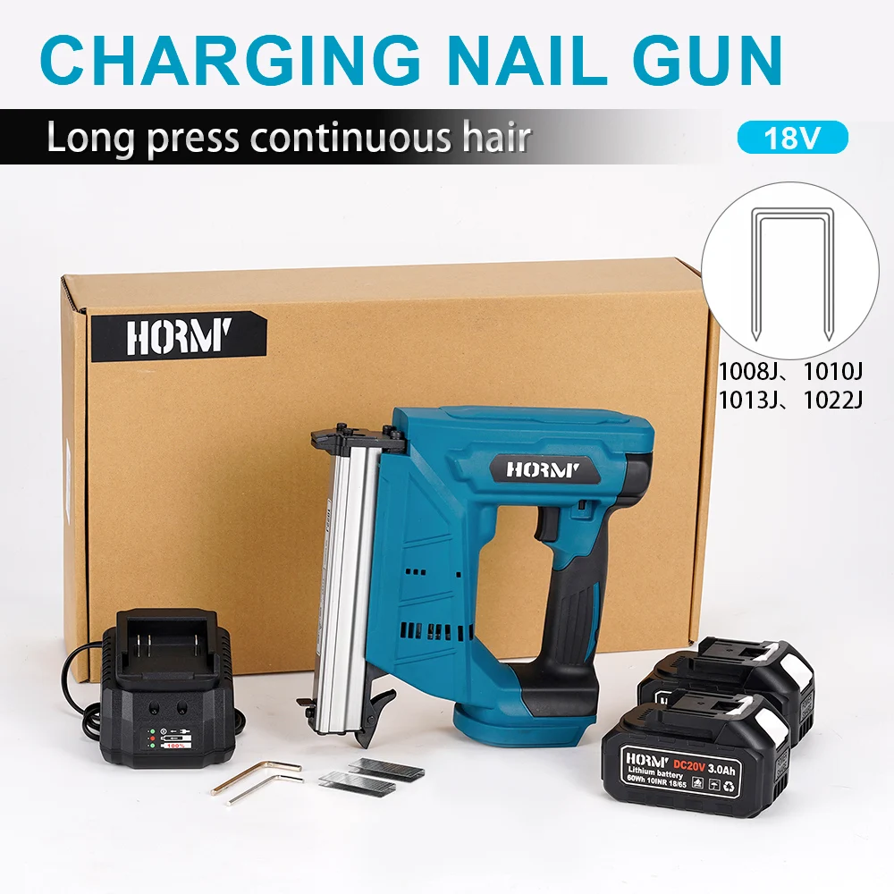 

Электрический гвоздезабивной пистолет 20 в, беспроводной гвоздезабивной станок/степлер для мебели, домашний Электроинструмент «сделай сам» для деревообработки, аккумулятор Makita