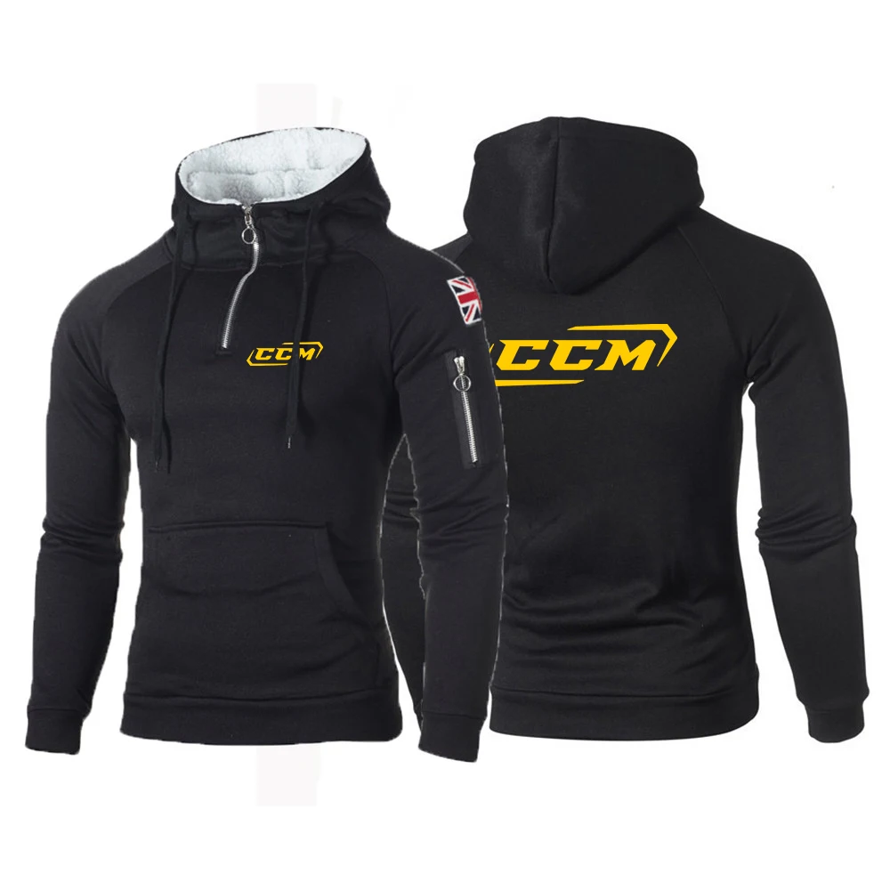 

2022 CCM Men's Long Sleeves Hoodies Sweatshirts Tracksuit Hooded Sweatshirt Zipper Slim Fit Coat Jackets Pullover Top